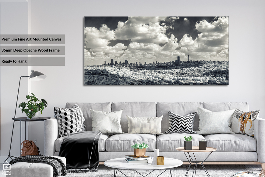 Profile of Johannesburg Panoramic Wall Art Canvas Print