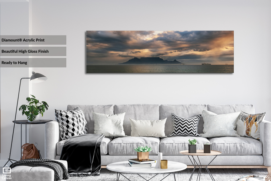 Table Mountain Sunset Extra Wide Panoramic Landscape Print