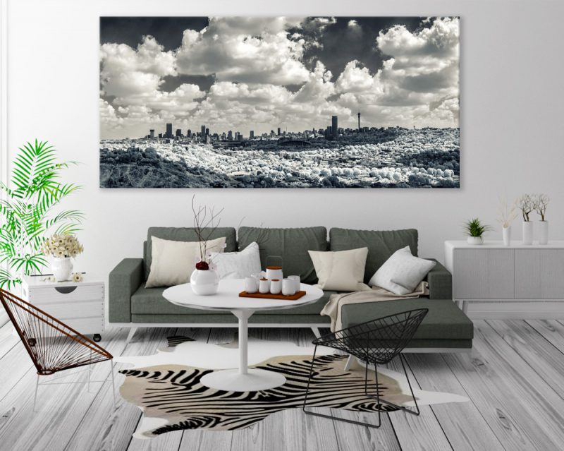Profile of Johannesburg Panoramic Wall Art Canvas Print
