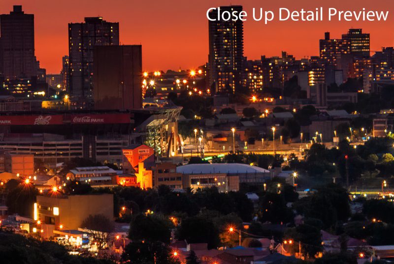 Johannesburg at Dusk City Skyline Acrylic Wall Art Print