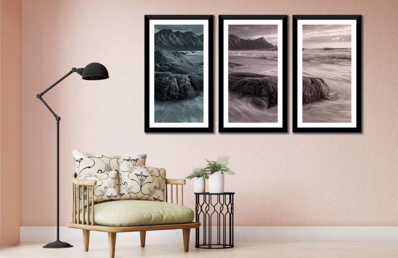 Seascape Triptych Fine Art Framed Photo Set