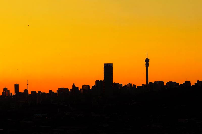 Johannesburg Silhouette Framed & Canvas Wall Art Prints