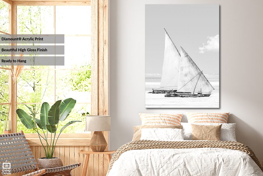Zanzibar Fishing Dhows | Mounted Canvas & Framed Wall Art