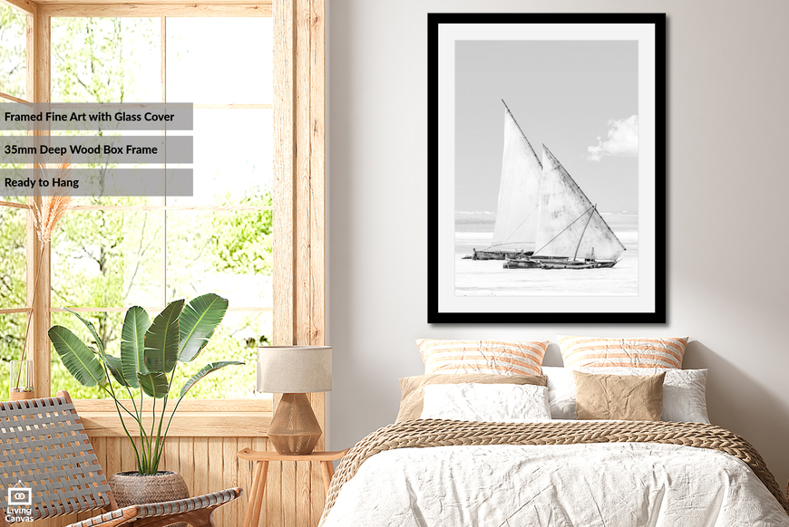 Zanzibar Fishing Dhows | Mounted Canvas & Framed Wall Art