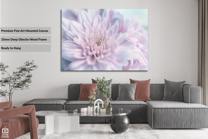 Blush Canvas & Framed Floral Wall Art