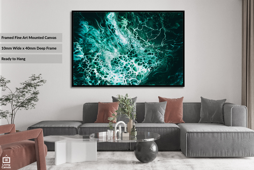 Green Paint Texture | Canvas Wall Art Pix