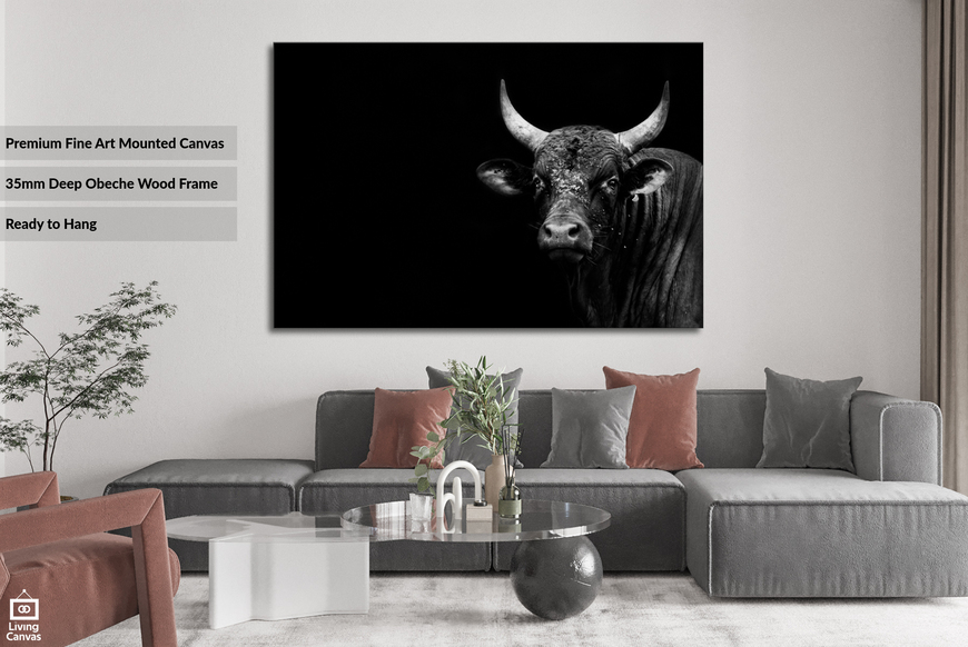 Grazing Bull • Framed Nguni Wall Art