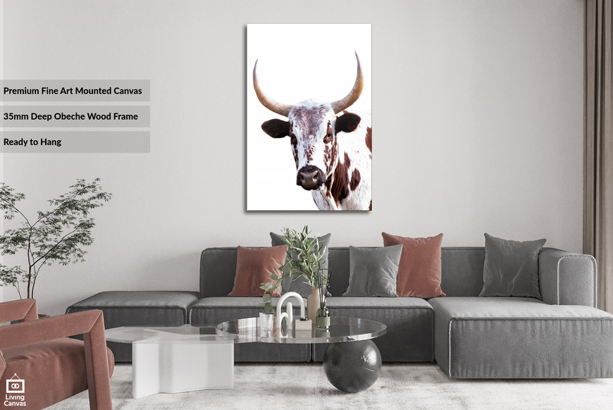 Nguni princess • African Nguni Art for Interior Decor