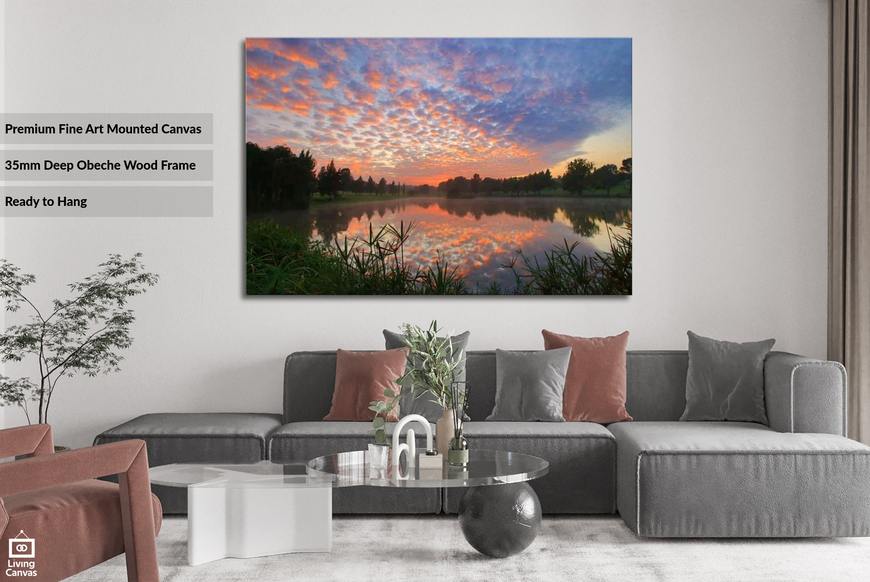 Stunning Sunrise • Wall Art • Mounted Canvas & Framed