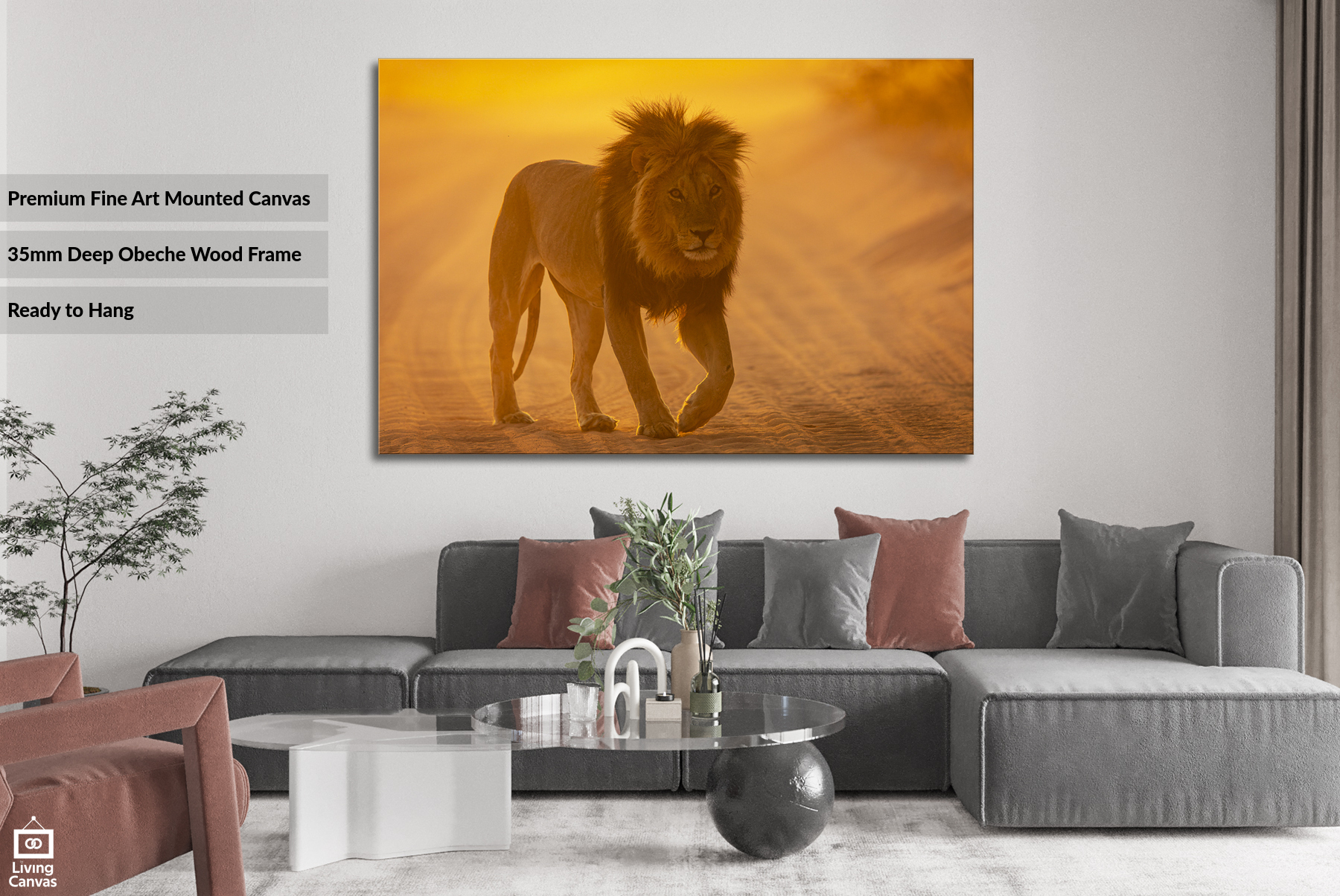 Kalahari BlackManed Lion • Iconic African Wall Arts