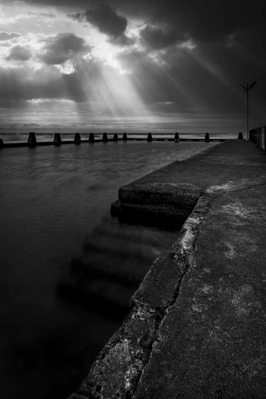 Rays of Hope • Monochromatic Interior Canvas Wall Art