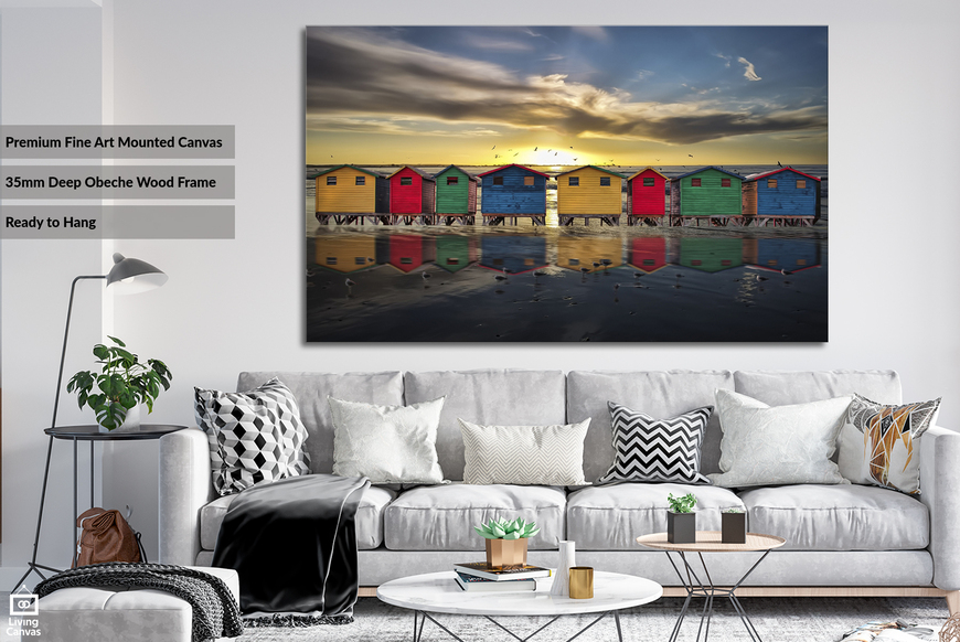 Muizenberg Beach Huts • Cape Town Canvas Wall Arts