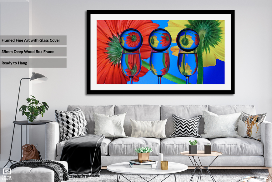 Flower Glass • Colourful Abstract Wall Art for your Home
