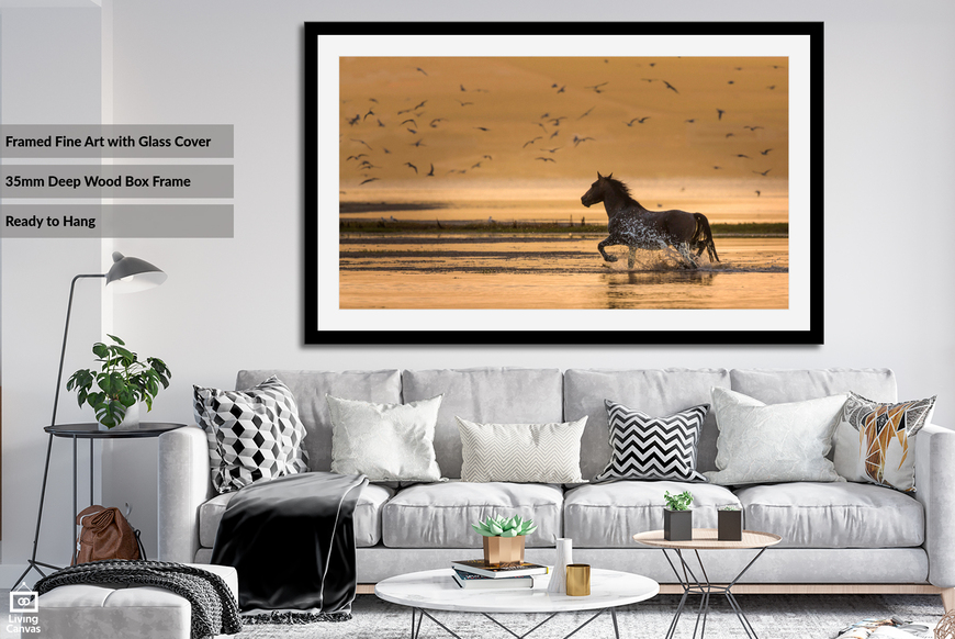Rooisand Wild Horses • Wall Art • Mounted Canvas & Framed