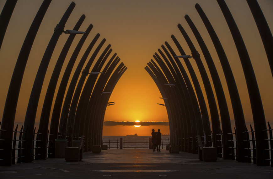 Umhlanga Sunrise • Wall Art • Mounted Canvas & Framed