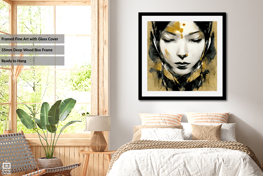 Meditative • Wall Art • Mounted Canvas & Framed Fine Art