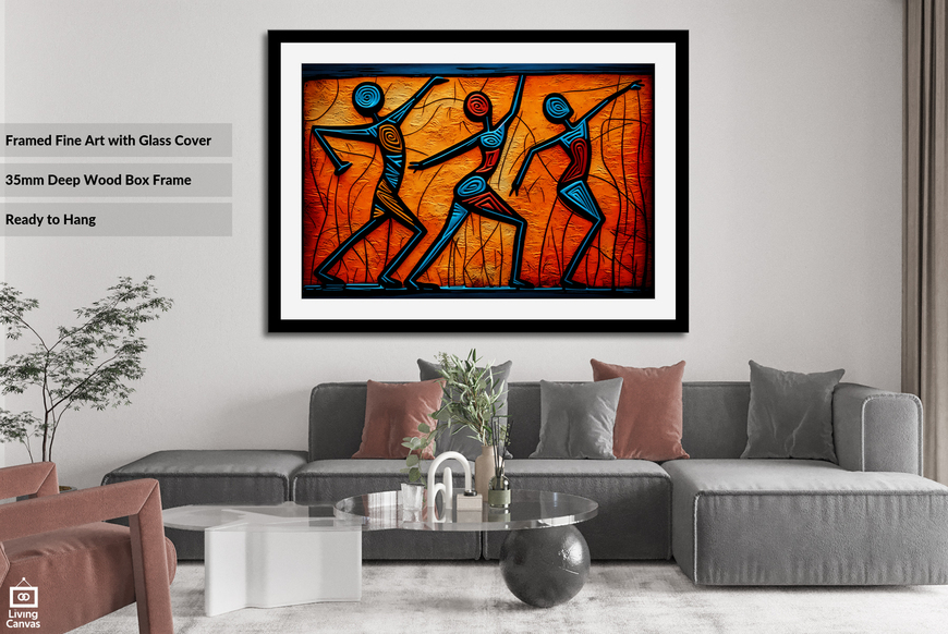 Let's Dance • African Abstract Canvas Wall Art
