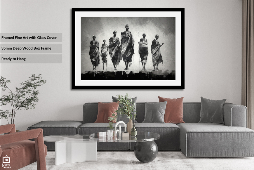 Masai • African Wall Art • Mounted Canvas & Framed Pics