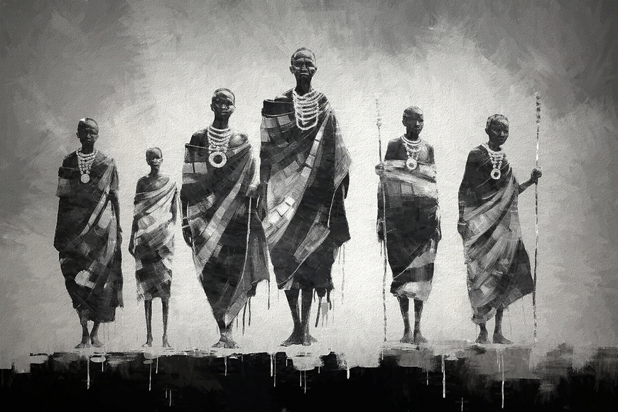 Masai • African Wall Art • Mounted Canvas & Framed Pics